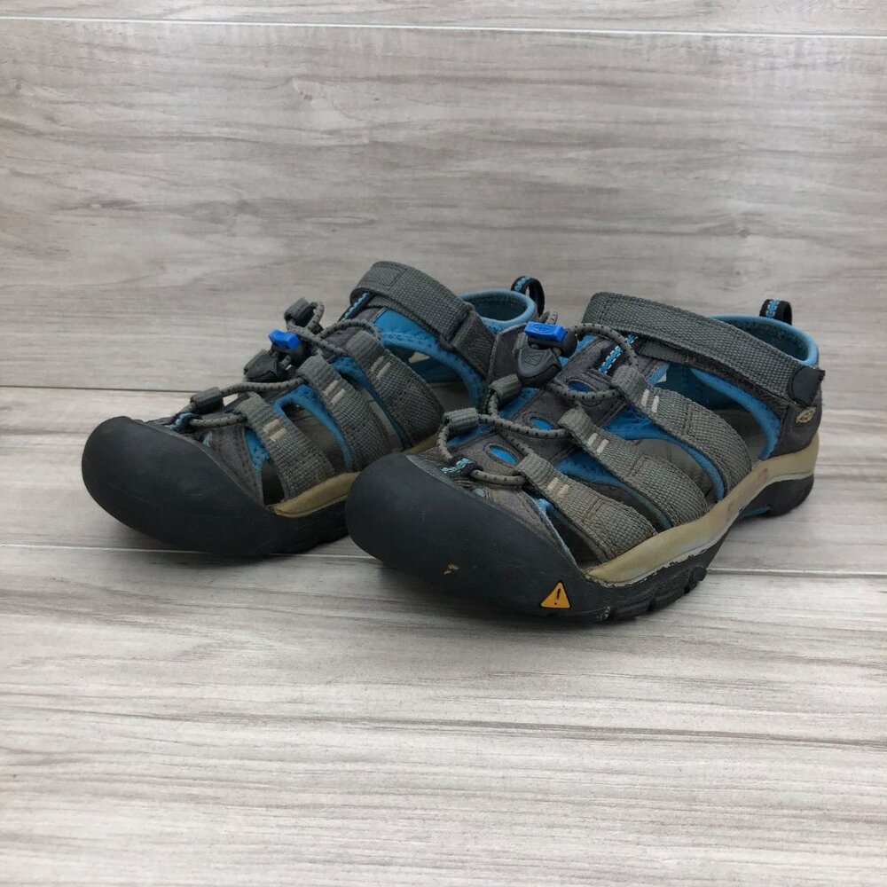 Keen Sandals Kids 3 gray/blue Hook and Loop Fisherman Shoes
